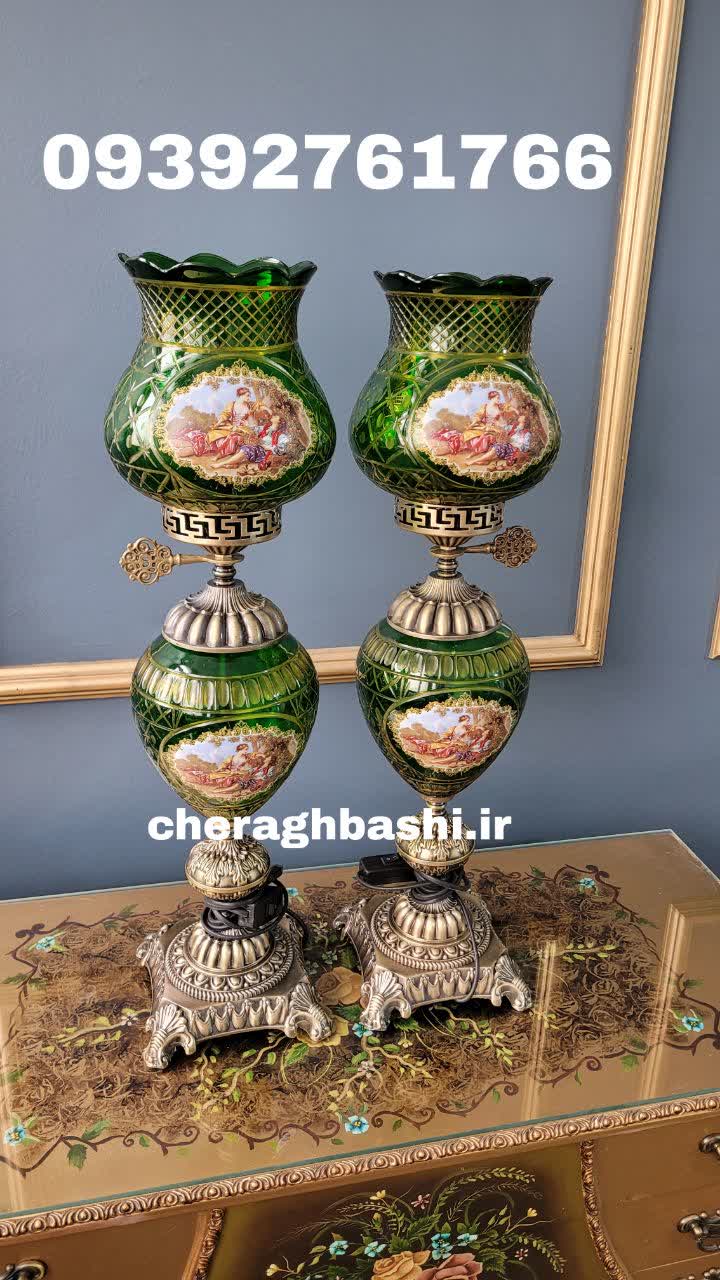 یک جفت چراغ لمپا مدل تراش سلطنتی - تصویر 2