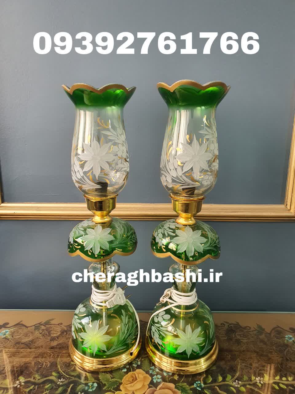یک جفت شمعدان لاله تراش گل پنبه